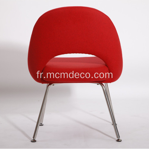 Chaises de salle à manger en tissu rouge contemporain